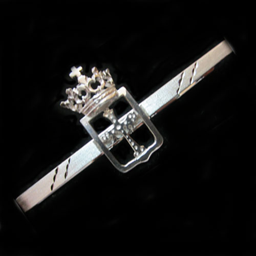 Imagen pasador de corbata escudo de Asturias plata